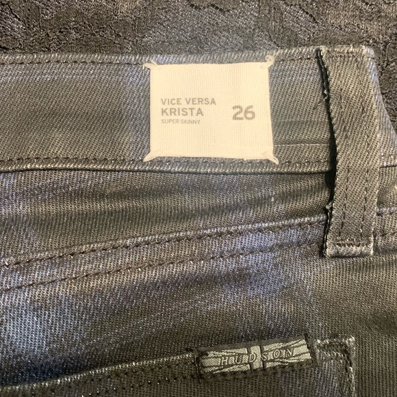 Hudson Womens Jeans Krista Vice Versa Super Skinny Laced Plaid Size 26 NWT - Picture 2 of 4